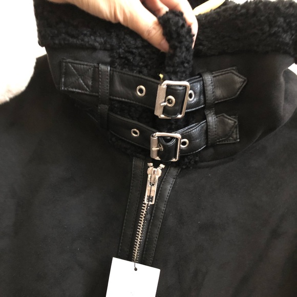 ❤️ LAST size S ZARA LONG FAUX SUEDE COAT - Picture 5 of 14